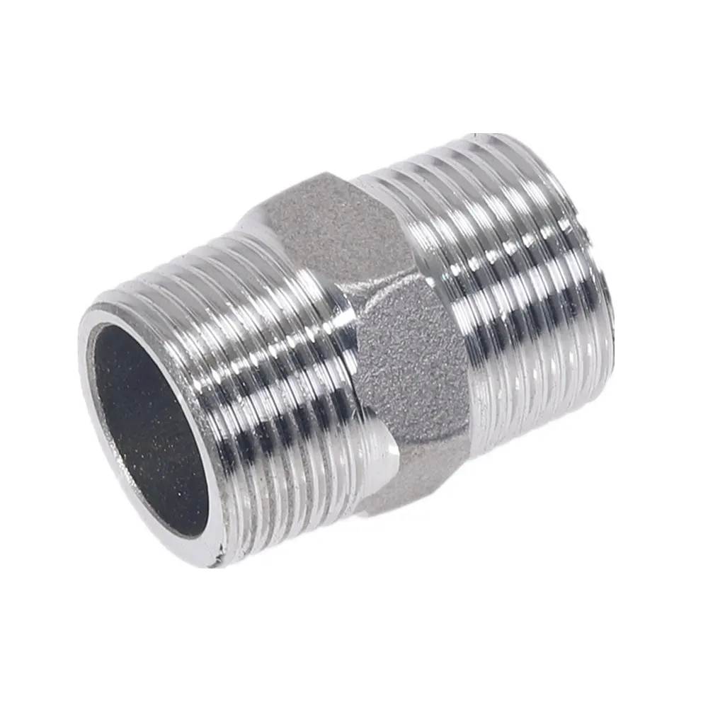 Macho a macho Hex pezón roscado reductor de tubería de acero inoxidable 304 DN6 DN8 DN10 1/8 ''1/4'' 3/4 \ Macho a macho Hex pezón roscado reductor de tubería de acero inoxidable 304 DN6 DN8 DN10 1/8 ''1/4'' 3/4 \