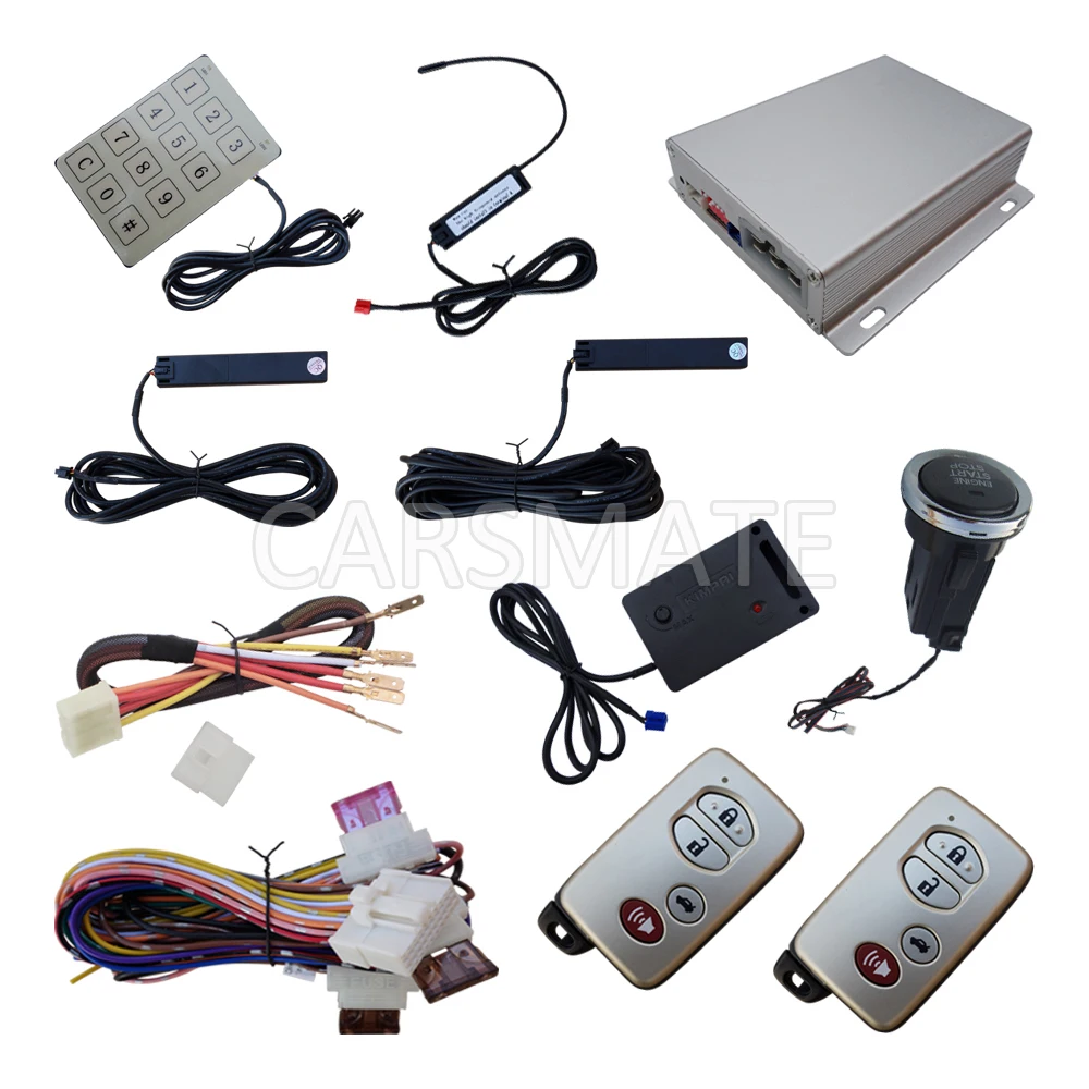 

Universal PKE Car Alarm System With Vibration Trigger Warning Long Push Button Remote Start Engine Intelligent Anti-Car Jacking