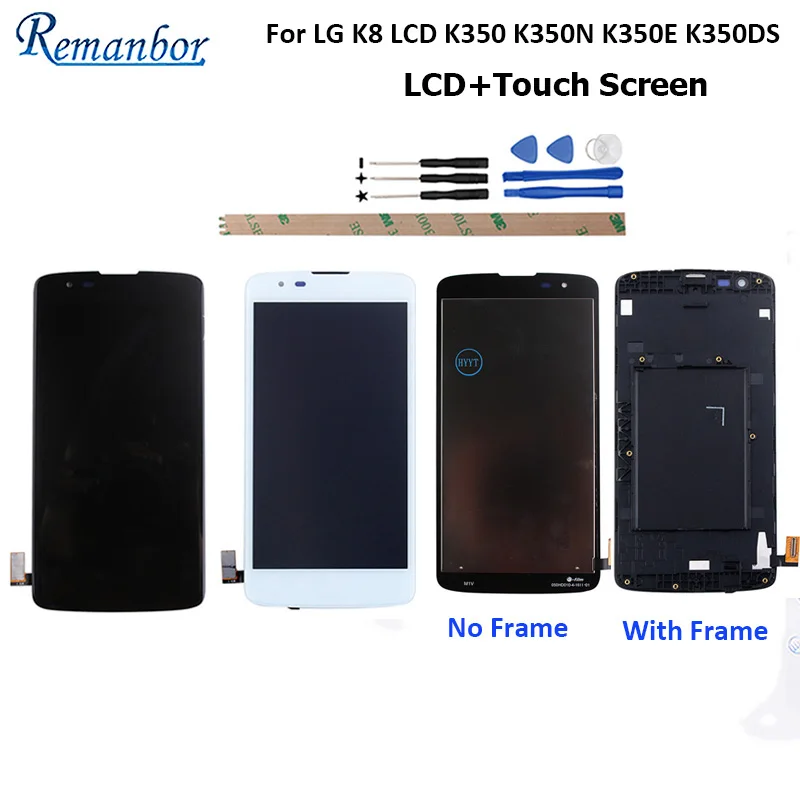 Remanbor для LG K8 ЖК дисплей K350 K350N K350E K350DS с рамкой Дисплей и Сенсорный экран в сборе