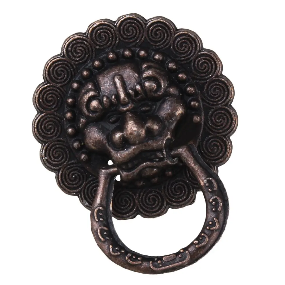20mm Antique Bronze Lion Head Small Drawer Pull Wooden Box case knobs