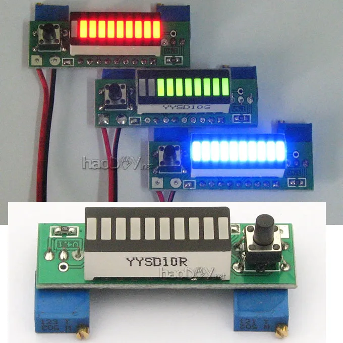 Diy LM3914 10 сегментный Дисплей уровня мощности светодиодный индикатор комплекты