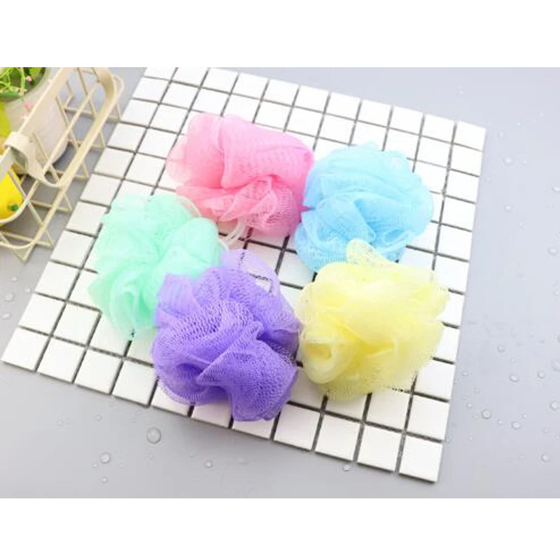 

10pcs PE Bath Flower Super Soft Loofah Bath Sponge Ball Mesh Milk Shower Sponge Bathroom Supply Mesh Body Exfoliate Puff Cleaner