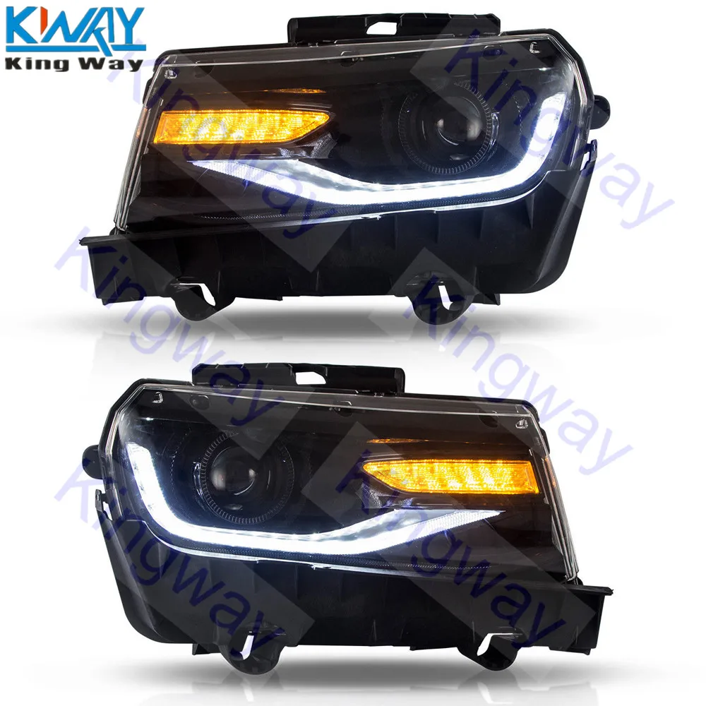 Бесплатная доставка-King Way - Pair передние светодиодные фары для фар ФАР ДЛЯ Chevrolet Chevy
