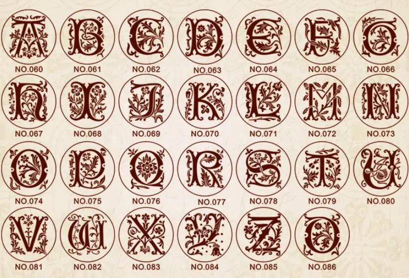 

Wax Stamp Copper head Curlicue 26 Letters DIY Scrapbooking Vintage wax sealing stamp wedding/party invitation/envelop gift seal