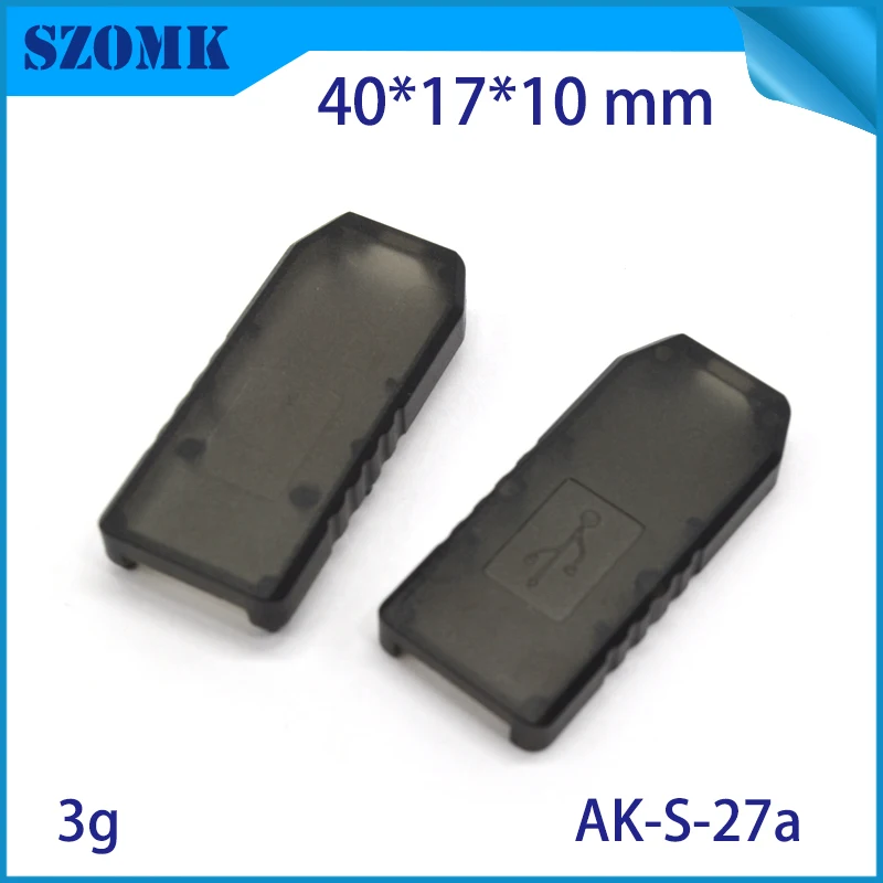 2 шт., 40*17*10 мм usb палка пластиковый корпус для электроники Лидер продаж szomk usb Пластиковый корпус коробка usb корпус