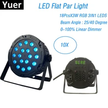 LED Par Light 18X3W DJ LED RGB Par Light RGB 3IN1 Wash Disco Light DMX Controller Effect For Small Party KTV Wedding Stage Light ip65 ce good quality high power 36w rgb led wall washer rgb led wash light 12 3w rgb 3in1 24vdc ds t21a 36w rgb 50cm pc
