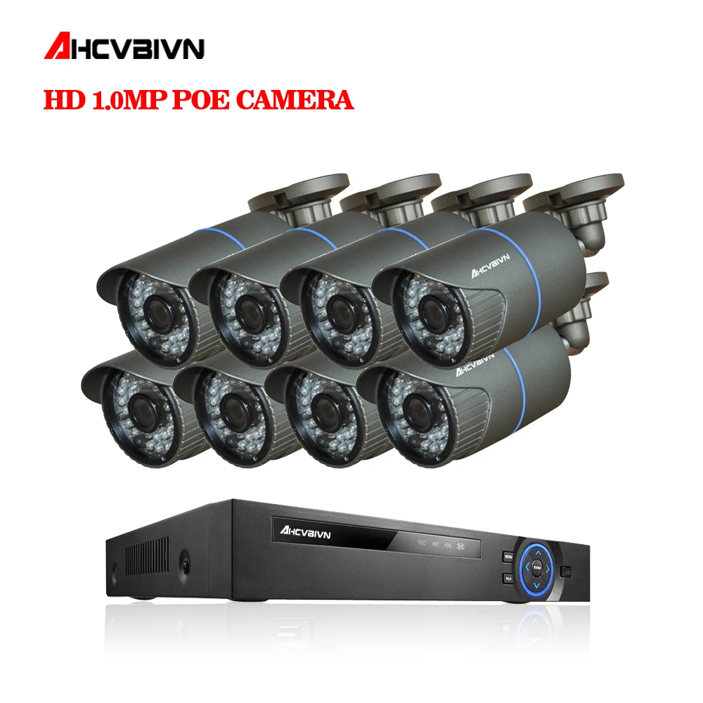 

Full HD 8CH NVR 1080P POE 48V CCTV System Kit 1MP 720P Indoor Outdoor IP Camera Waterproof IR P2P Video Security Surveillance