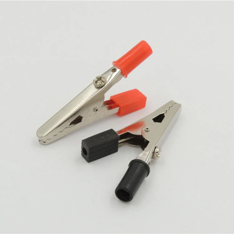 100 pcs solid Electrical Alligator Clip Clamp Connector 55mm with Screw