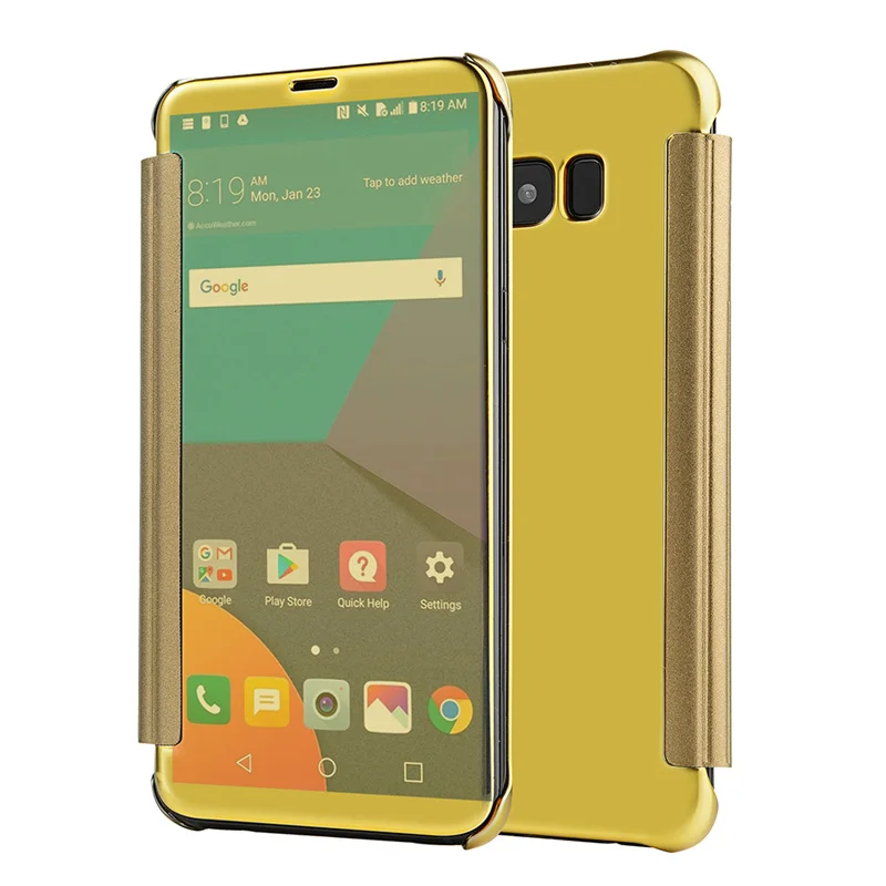 Acrylic Hard Case for Samsung galaxy S9 S8 Plus S7 S6 edge S5 neo S9Plus S8Plus Stand Cell Phone Back Mirror Back Cover