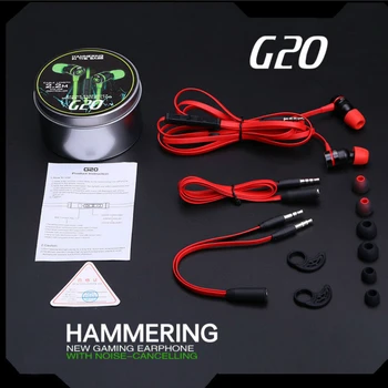 

Original Plextone G20 Noise Cancelling Gaming Earphone Magnetic Hammering Bass In-Ear Headset Headphones Earbuds For Sport Music