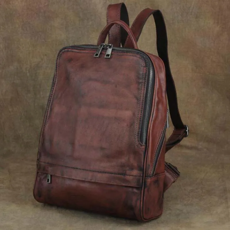 Натуральный кожаный рюкзак, Гарантированное высокое качество, европейские винтажные крутые унисекс рюкзаки для подростков, женская сумка через плечо, рюкзак