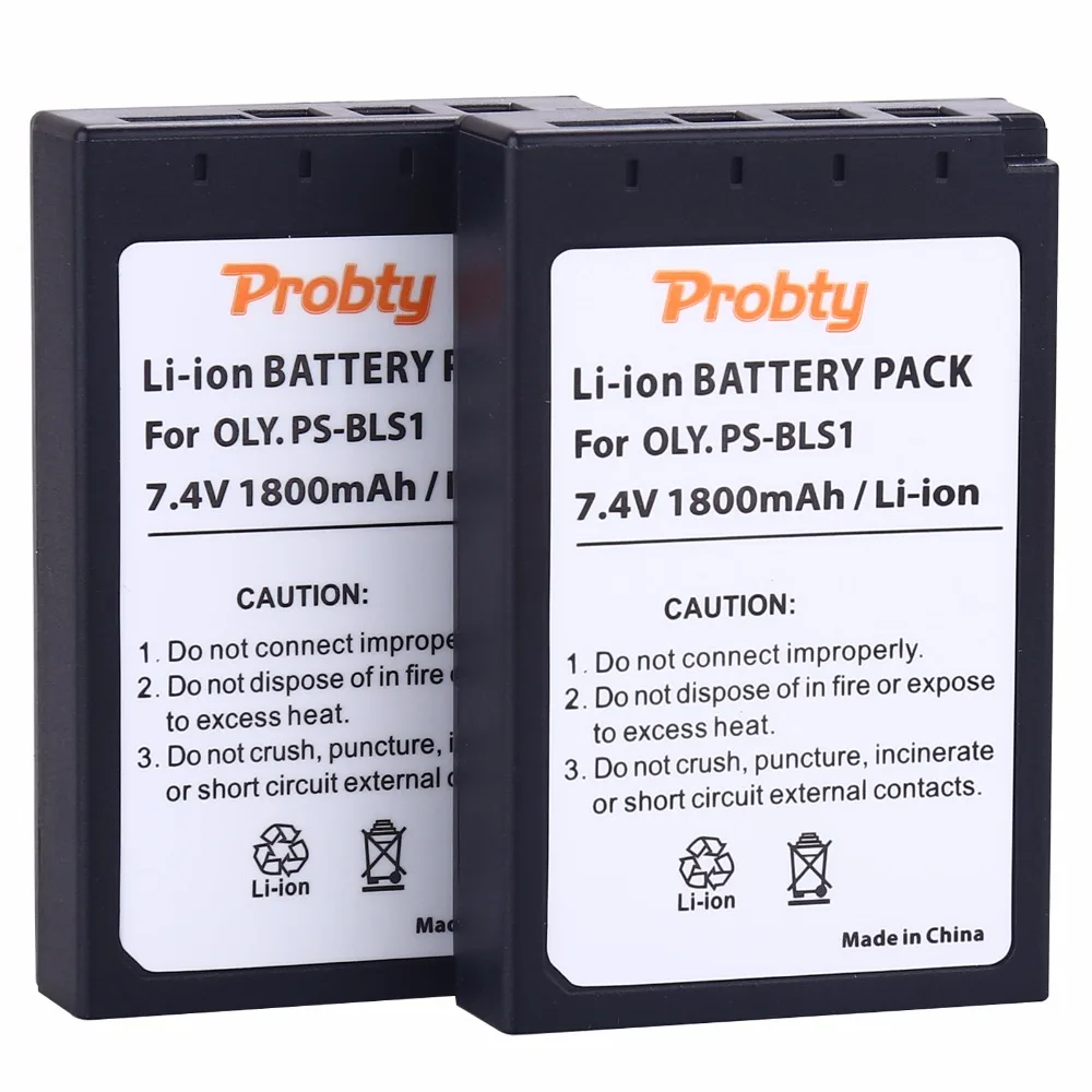 Аккумулятор PROBTY 2 x PS-BLS1 PS BLS1 PSBLS1 для Olympus PEN E-PL1 E-PM1 EP3 EPL3 Evolt E-420 E-620 E-450 E-400 E-410 |