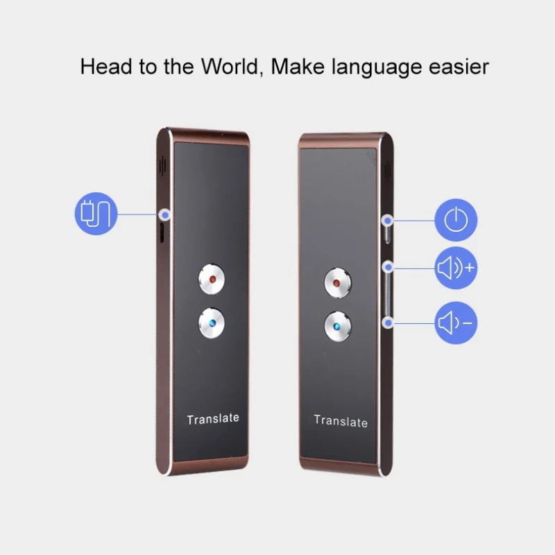 T8 портативный умный речевой голосовой переводчик двусторонний в режиме реального времени 30 многоязычный перевод для обучения путешествий бизнеса