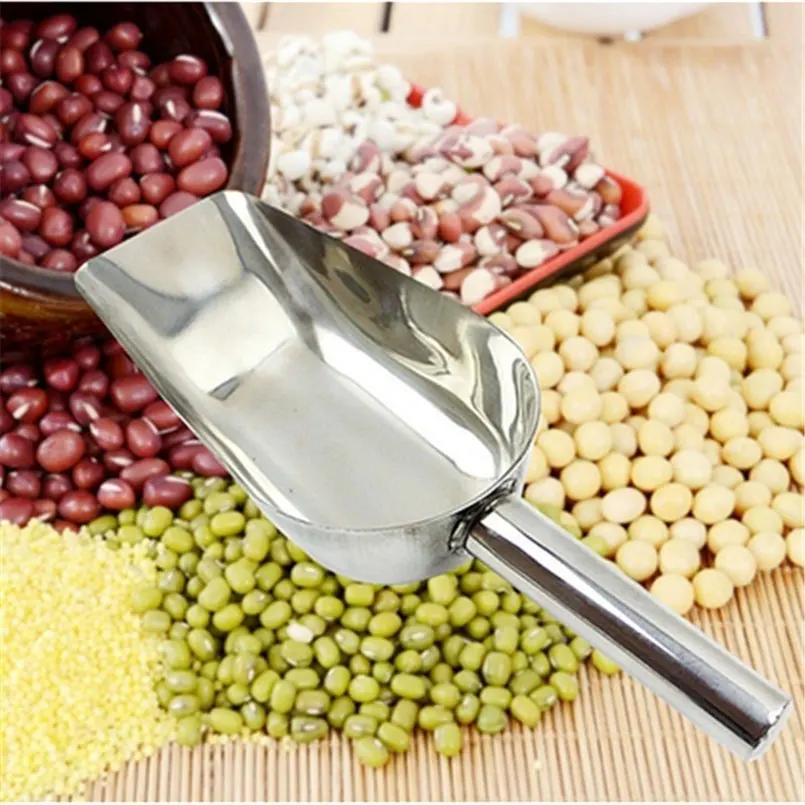 

Stainless Scoops Flour Ice Cube Shovel Tools Bar Party Kitchen Tool