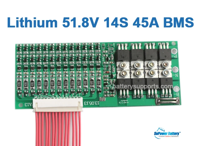 SuPower 14S 50 4 V 51 8 58 45A литий-ионный Литий-полимерный аккумулятор BMS система управления