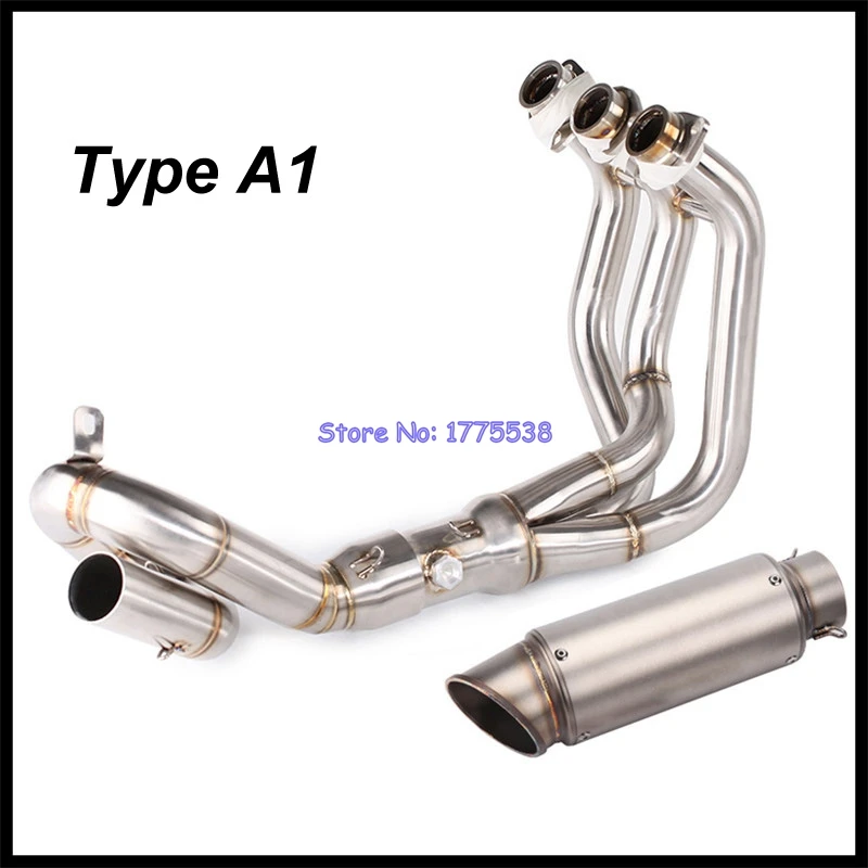 Motorcycle Exhaust Full System Collector Header Muffler for Yamaha MT-09 FZ-09 2014-2020 XSR900 2016-2021 Exhaust Front Pipe