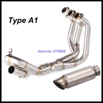 Motorcycle Exhaust Full System Collector Header Muffler for Yamaha MT-09 FZ-09 2014-2020 XSR900 2016-2021 Exhaust Front Pipe