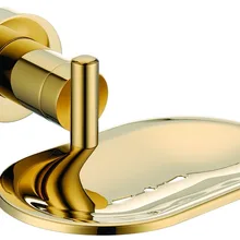 С золотистой отделкой современный роскошный круглое основание дизайн мыльница