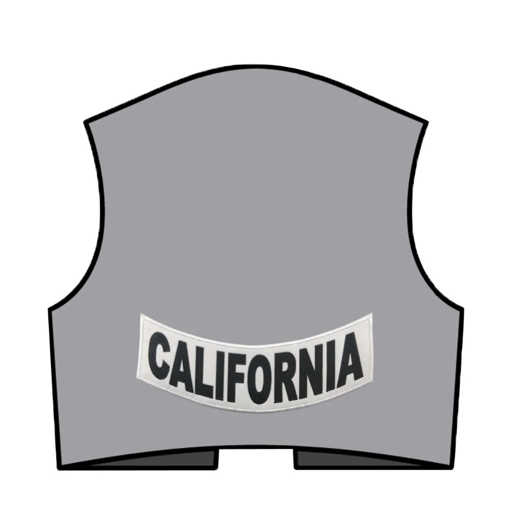 Rocker California Biker Vest Patches logo Iron On Embroidered Iron on backing back of Clothes Free Shipping DIY Design custom (4)