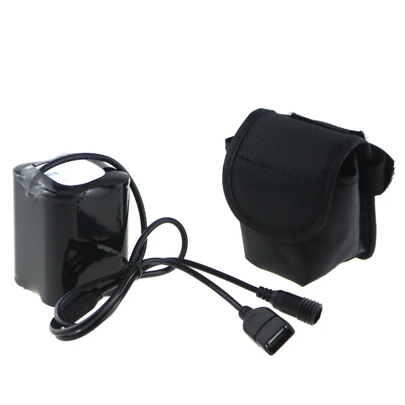 Excellent USB + DC Port 8.4V 20000mAh 4x 26650 Battery Pack With Screw Thread + Charger Plug for Bike Light Solarstorm X2 X3 T6 ECT 2
