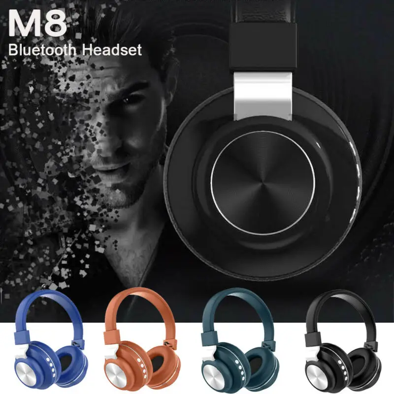 2019 Newest Fashion Wireless Headphones Stereo Bluetooth Headset Noise Cancelling Over Ear With Mic Hot Sale