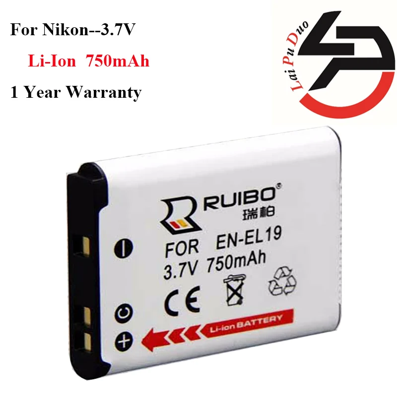 

High Quality 750mAh Brand New Replacement Battery For Nikon EN-EL19 S3100 S4100 S3200 S3300 S4300 S5200