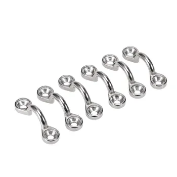 

6Pcs Kayak Deck Loops Tie Down Pad Eye Stainless Steel Tie Down Deck Loops Shock Cord Fastening Gear Replacement Kit Kayak tool