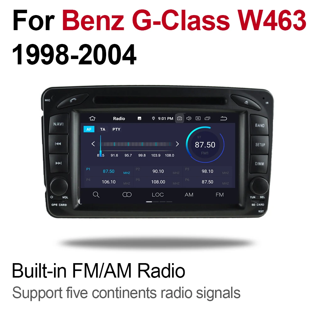 Discount 7" Android Car Multimedia player 2 Din WIFI GPS Navigation Autoradio For Mercedes Benz G Class W463 1998~2004 NTG touch screen 4