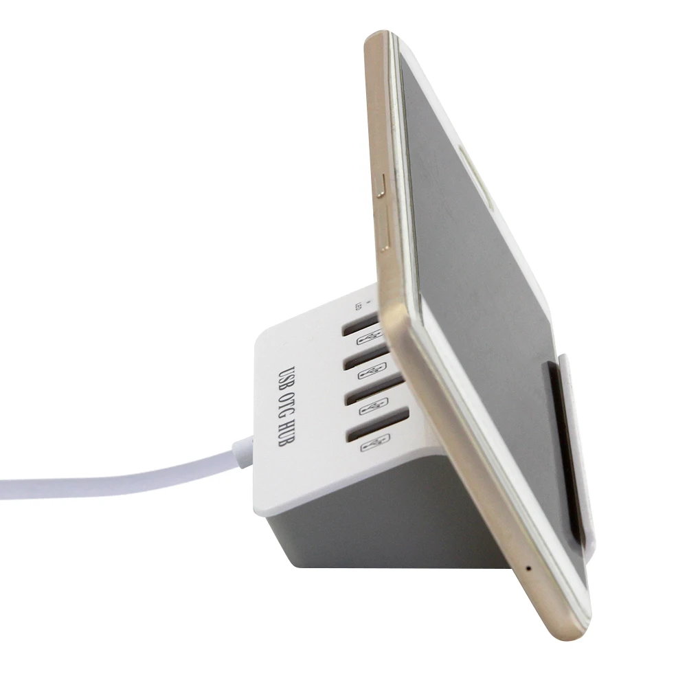 CHUYI USB Hub 3.0 4-port USB3.0 High-speed Splitter Adapter With DC 5V / 2A Power Supply Port For Laptop PC Phone Note