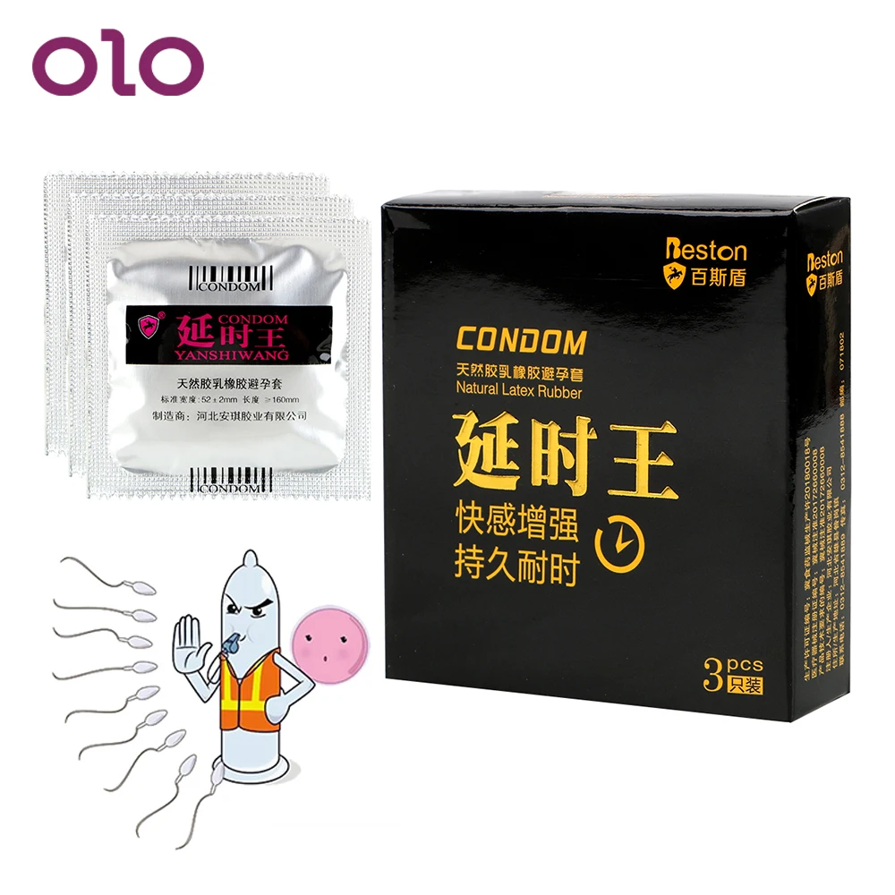 OLO 3 шт./коркорт. 0 01 ультратонкие презервативы из натурального латекса Кольца для