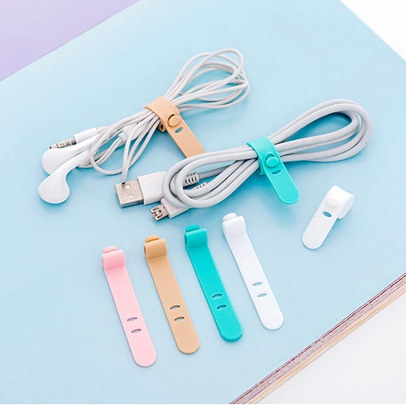 

4/1PCS High Quali Cable Winder Silicone Cable Organizer Wire Wrapped Cord Line Storage Holder For iPhone Samsung S8 S9 Earphone