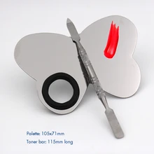 1 Набор лопатка из нержавеющей стали в форме бабочки с отверстием для большого пальца+ палитра нож для Смешивания Краски s палитра красок на водной основе лоток