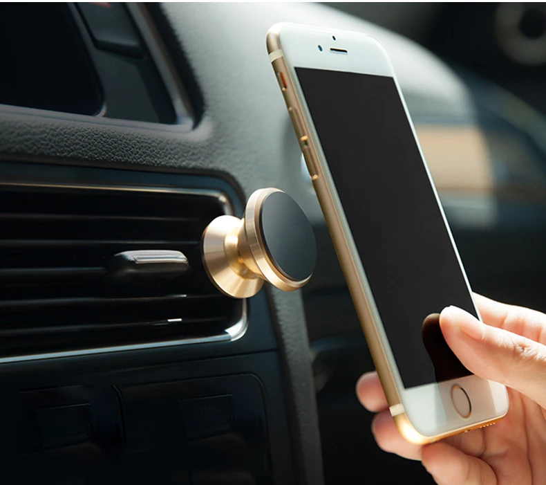 E-FOUR держатель для телефона с зажимом на выходе для автомобиля, магнитный держатель из металла+ силикагель, Вращающийся Регулируемый держатель для смартфона