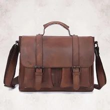 Высококачественная Мужская сумка-мессенджер из натуральной кожи, сумка через плечо для путешествий, сумка-тоут для ноутбука, сумка из воловьей кожи, деловой портфель, новинка