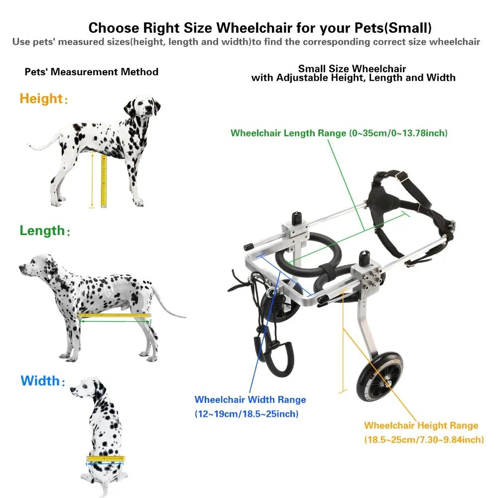 3 типа из нержавеющей стали для домашних животных/собак инвалидная коляска для инвалидов задние лапы для домашних животных/собак S/M/L на выбор