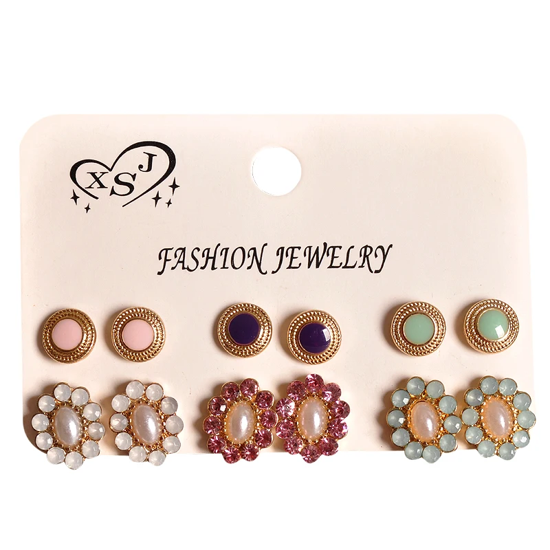 Новые модные женские аксессуары из мультфильма «Холодное сердце» ; День рождения пластиковые контейнеры для крема ухо шпильки Красивая 6 пар/компл., высокое качество, прекрасный подарок