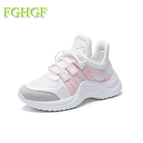 

2018 Breathable Mesh Women Casual Shoes Vulcanize Female Fashion Sneakers Lace Up Soft Mesh Shoes Plus Size