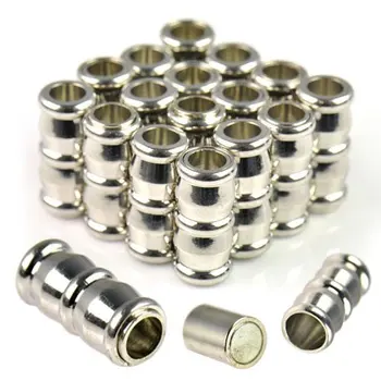 

5 set/lot light Silver color Brass Magnet clasp with hole 7mm size jewelry bracelet DIY aceesories ,P679