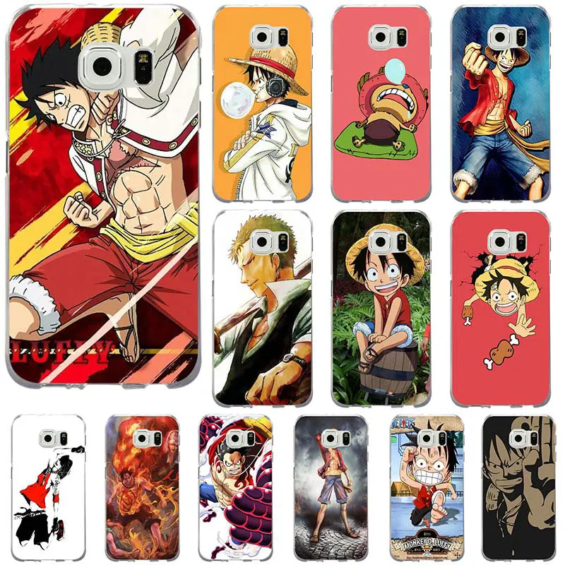 Soft TPU Silicon Cover for Samsung Galaxy S2 S4 S5 S6 S7 S8 S9 Edge Plus Note 2 3 4 5 8 Anime One Piece Series |