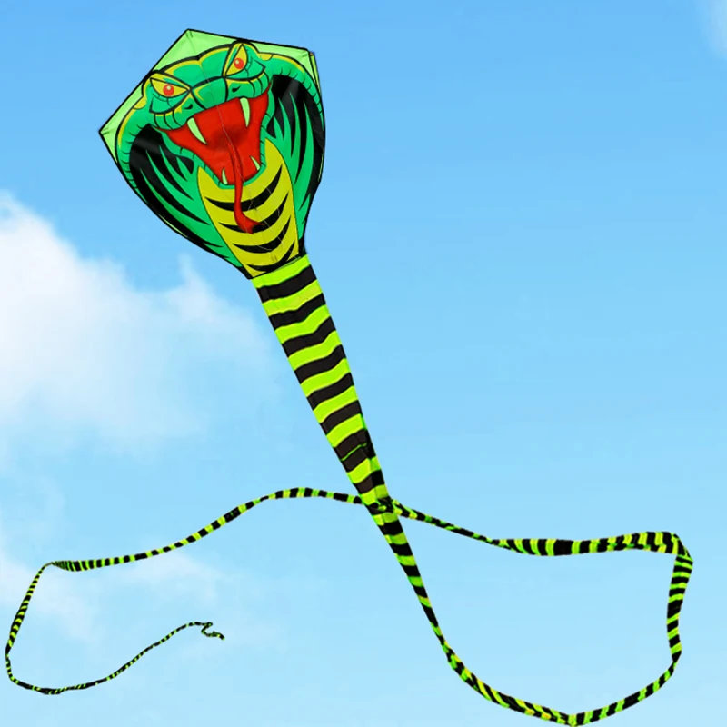 New Classical Dragon Kite Tail and flying tool Cobra Kite With Handle Line Toys 