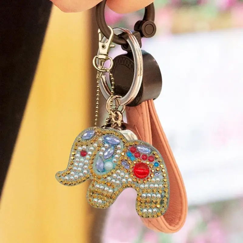 5 шт. DIY Полная специальная картина с бриллиантами слон мультяшный брелок брелки вышивка крестиком сумка подарок брелок