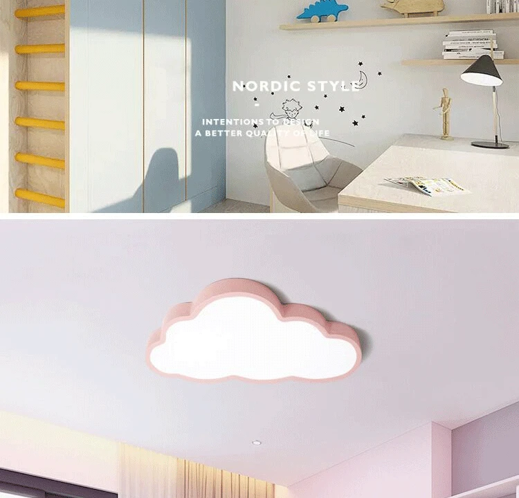 Современные облако форма светодиодный Светодиодный потолочный светильник 36 Вт/18 Вт потолочный с дистанционным управлением Крытый Спальня