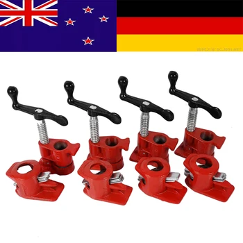 

4Set 3/4in Heavy Duty Wide Base Iron Wood Metal Clamp Clip Set Fixture Quick Release Woodworking Cast Vise Workbench Bench Clamp
