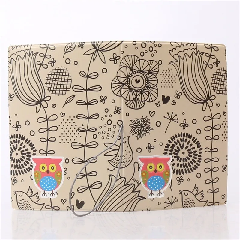 Color the owl passport cover2
