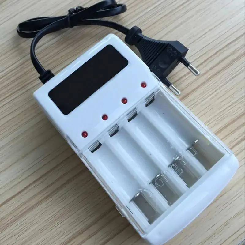 

AA AAA 17500 18490 Battery Charger AC 220V EU/US Plug 4 Ports NiMH NiCd Batteries Charger for RC Camera Toys Electronics