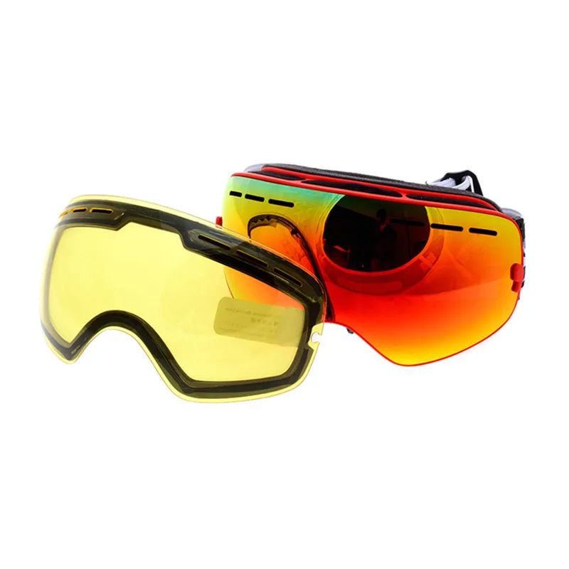 2016 New Brand Double Anti fog Big Spherical font b Skiing b font Goggles Professional Ski