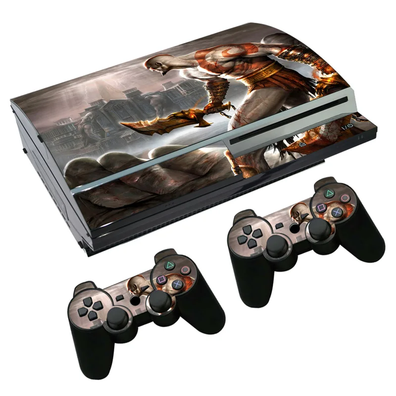 Игра God of War наклейка на кожу для PS3 Fat playstation 3 консоль и контроллеры для PS3 Скины Виниловые наклейки