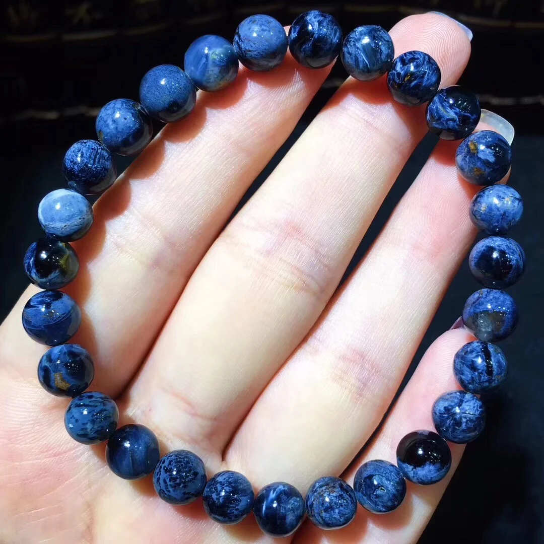 

100% 7.2mm Natural Namibia Pietersite Blue Yellow Beads Gemstone Round Bead Bracelets Man Women Drop Shipping B18222