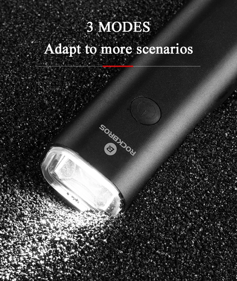 Clearance ROCKBROS Bicycle Light USB Charge Rainproof Safety Front Lamp Cycling Ultralight Flashlight Outdoor Night-riding Bike Equipment 19