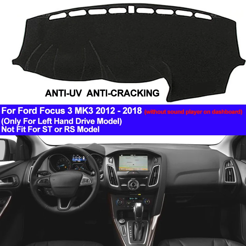 TAIJS крышка приборной панели автомобиля Dash коврик для Ford Focus 3 MK3 2012 2013 2014 2015 2016 2017 2018